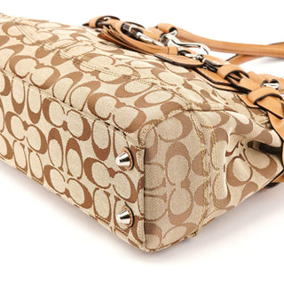 F15665 Beige Tan Signature Hamptons Tote Bag