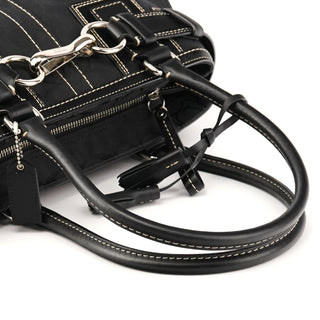 11242 Black Signature Canvas Hamptons Tote Bag