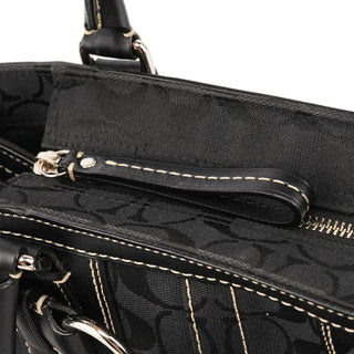 11242 Black Signature Canvas Hamptons Tote Bag