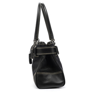 11242 Black Signature Canvas Hamptons Tote Bag