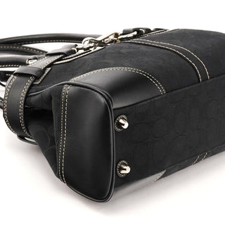 11242 Black Signature Canvas Hamptons Tote Bag
