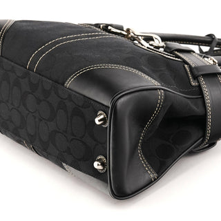 11242 Black Signature Canvas Hamptons Tote Bag