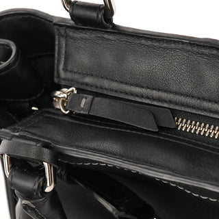 F08A70 Black Leather Hamptons Tote Bag