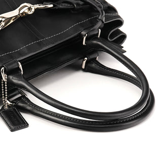 F08A70 Black Leather Hamptons Tote Bag