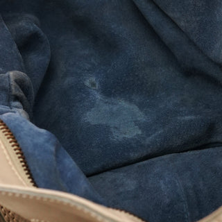 Beige Leather Multi-Pocket Tote Bag