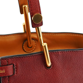 Red Leather Kelly Tote Bag