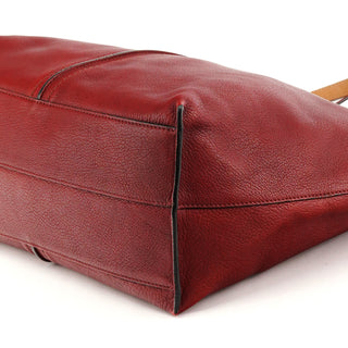 Red Leather Kelly Tote Bag