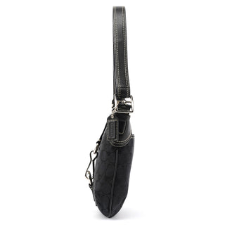 10249 Black Signature Canvas Hamptons Shoulder Bag