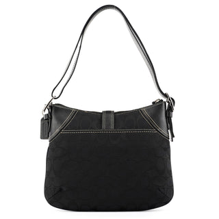 10249 Black Signature Canvas Hamptons Shoulder Bag