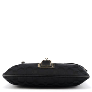 10249 Black Signature Canvas Hamptons Shoulder Bag