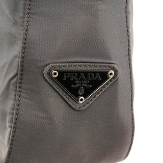 B8368 Grey Nylon Plastic Handle Tote Bag