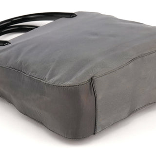 B8368 Grey Nylon Plastic Handle Tote Bag