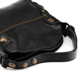Black Leather Shoulder Bag
