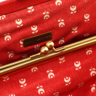 Red Leather Butterfly Shoulder Bag