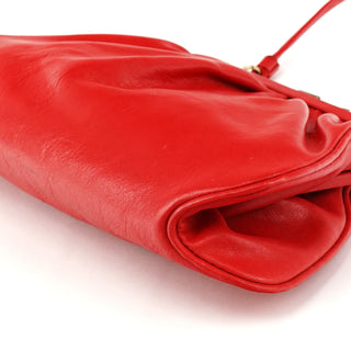 Red Leather Butterfly Shoulder Bag