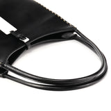 001 4278 Black Leather Hobo Shoulder Bag