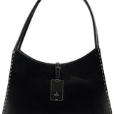 001 4278 Black Leather Hobo Shoulder Bag
