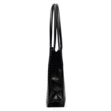 001 4278 Black Leather Hobo Shoulder Bag