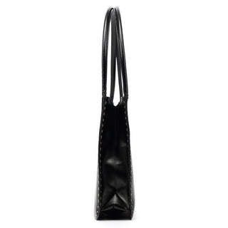 001 4278 Black Leather Hobo Shoulder Bag
