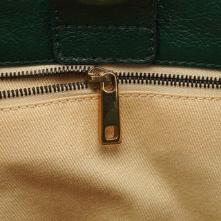 Green Quilted Leather Chain Shoulder Bag