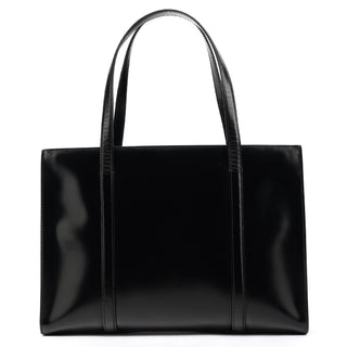 Prada 1995 black Spazzolato tote bag, Carolyn Bessette Kennedy style