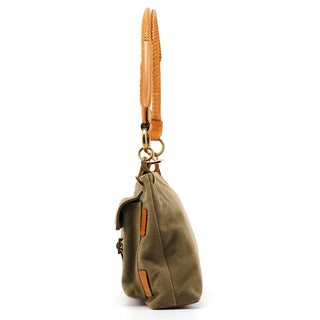 Fall 2002 Khaki Canvas Cargo Pocket Shoulder Bag