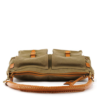 Fall 2002 Khaki Canvas Cargo Pocket Shoulder Bag