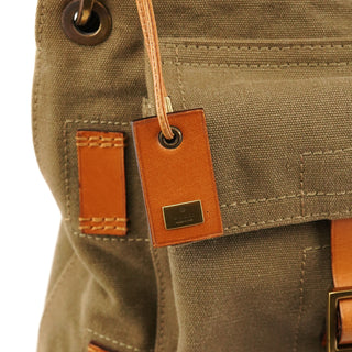 Fall 2002 Khaki Canvas Cargo Pocket Shoulder Bag