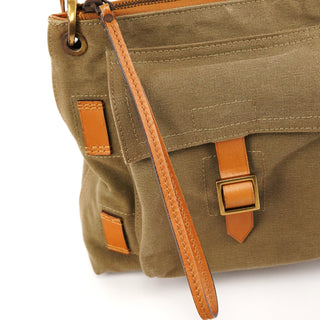 Fall 2002 Khaki Canvas Cargo Pocket Shoulder Bag