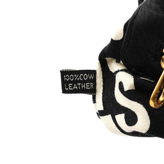 Black Leather Classic Q 2-Way Bag