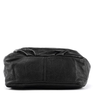 Black Leather Classic Q 2-Way Bag