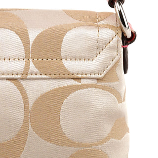 18353 Beige Pink Signature Canvas 2-Way Bag