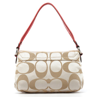 18353 Beige Pink Signature Canvas 2-Way Bag