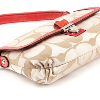 18353 Beige Pink Signature Canvas 2-Way Bag