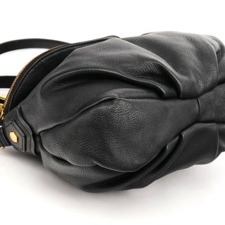 Black Leather Classic Q Crossbody Bag
