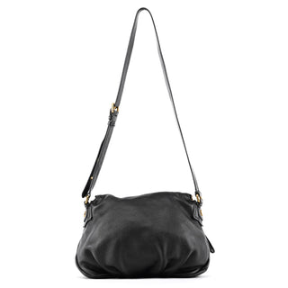 Black Leather Classic Q Crossbody Bag
