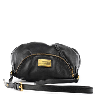 Black Leather Classic Q Crossbody Bag