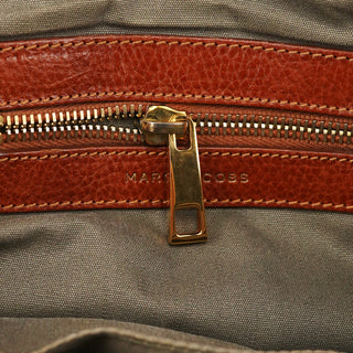 Brown Quilted Snake Embossed Leather Stam 2-Way Bag