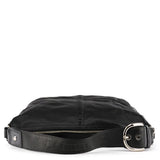 F13108 Black Leather Soho Hobo Shoulder Bag