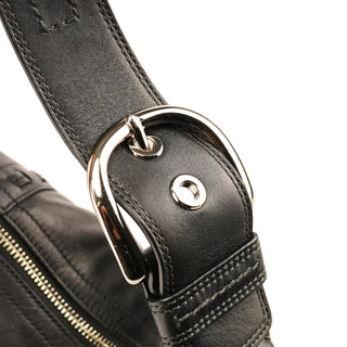 F13108 Black Leather Soho Hobo Shoulder Bag