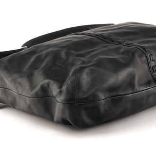 F13108 Black Leather Soho Hobo Shoulder Bag
