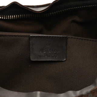 1997 Brown GG Suede Shoulder Bag
