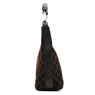 1997 Brown GG Suede Shoulder Bag