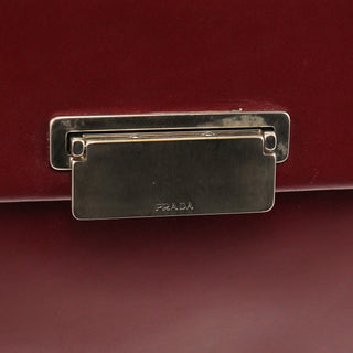 Burgundy Vitello Leather Top Handle Bag