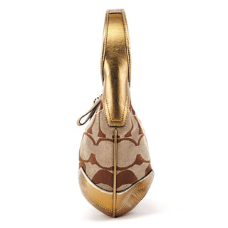 11599 Beige Gold Ergo Hobo Shoulder Bag