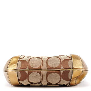 11599 Beige Gold Ergo Hobo Shoulder Bag