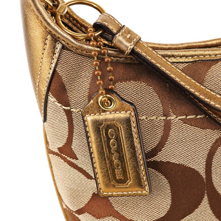 11599 Beige Gold Ergo Hobo Shoulder Bag
