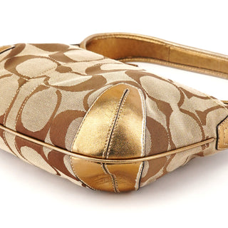 11599 Beige Gold Ergo Hobo Shoulder Bag