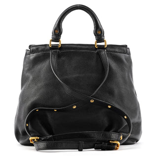 Black Leather Classic Q Mariska Backpack