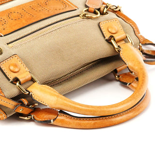 Beige Tan Canvas Harley Tote Bag